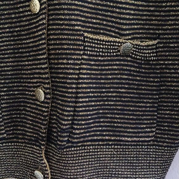 Vintage Adrienne Vittadini Gold Threaded Jacket size Small - Picture 2 of 7